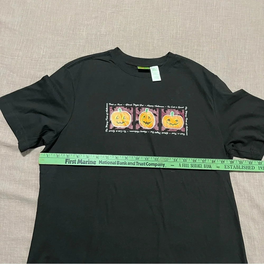 Vintage Halloween Pumpkin Graphic Tee Size Large 100% Cotton October whimsygoth - Picture 6 of 6
